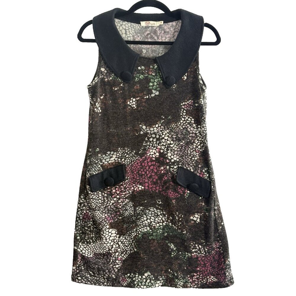 ARYEH‎ Women Faux Wool Sweater Dress Sz M Multicolor Sleeveless Event hg-20